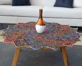 سرویس رومیزی ترمه یزد حسینی آبادیس آبی